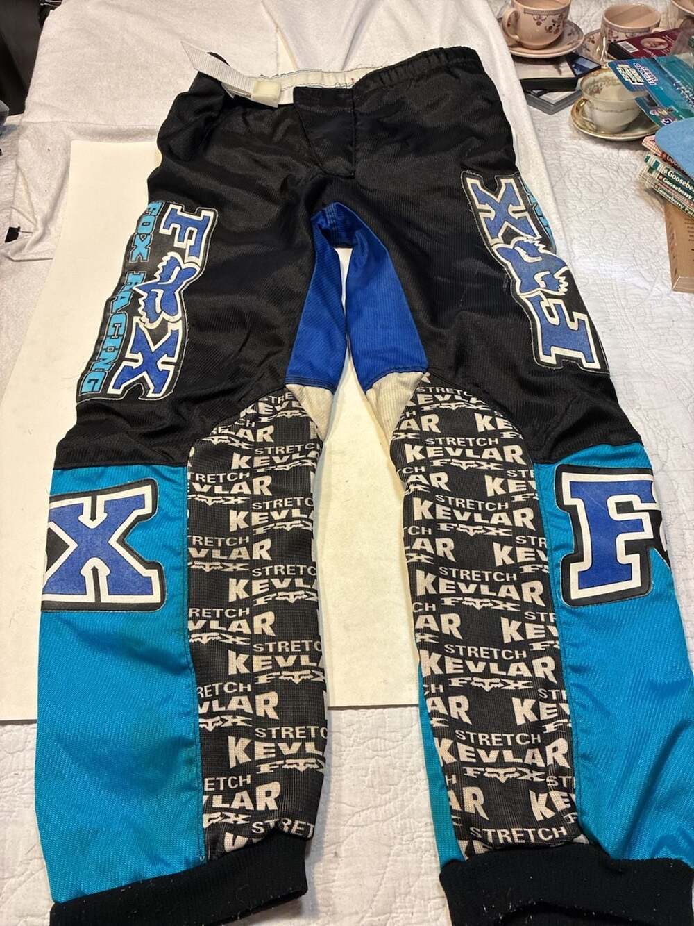 Fox Racing Motocross Pants Black Blue Stretch